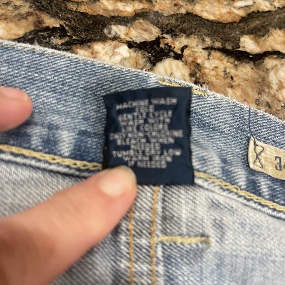 Polo Ralph Lauren Jeans Mens Size 34X32 Blue Classic Straight Leg Light Wash - Picture 9 of 9